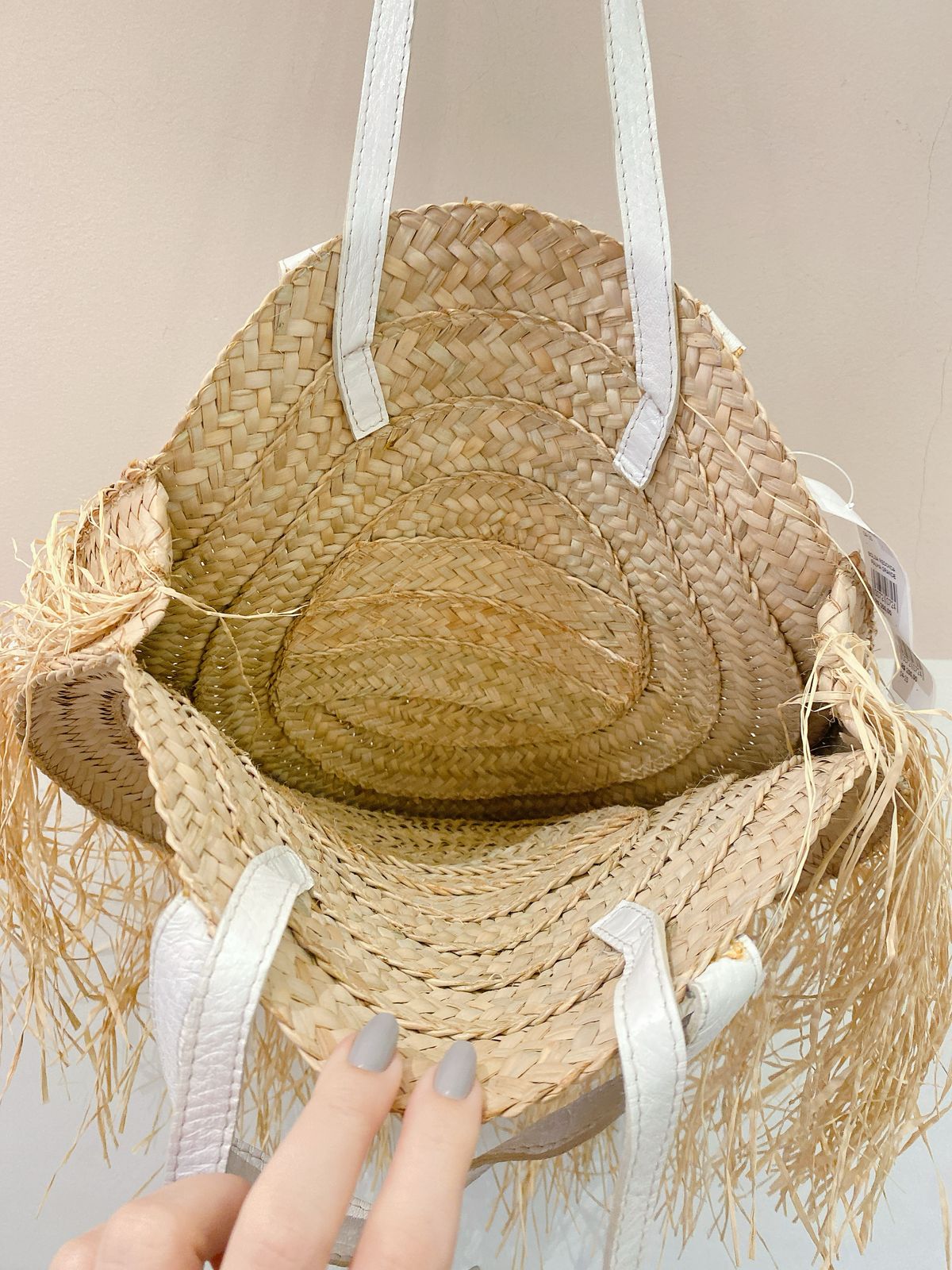 Bolsa redonda palha grande