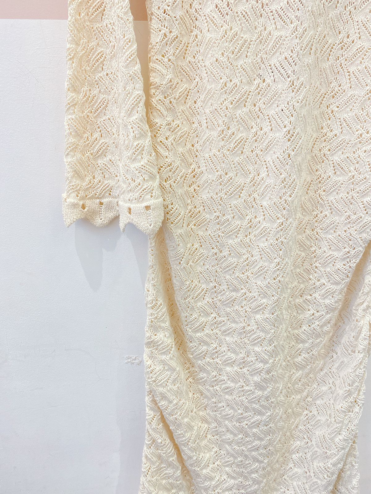 Vestido off crochet manga Zara P