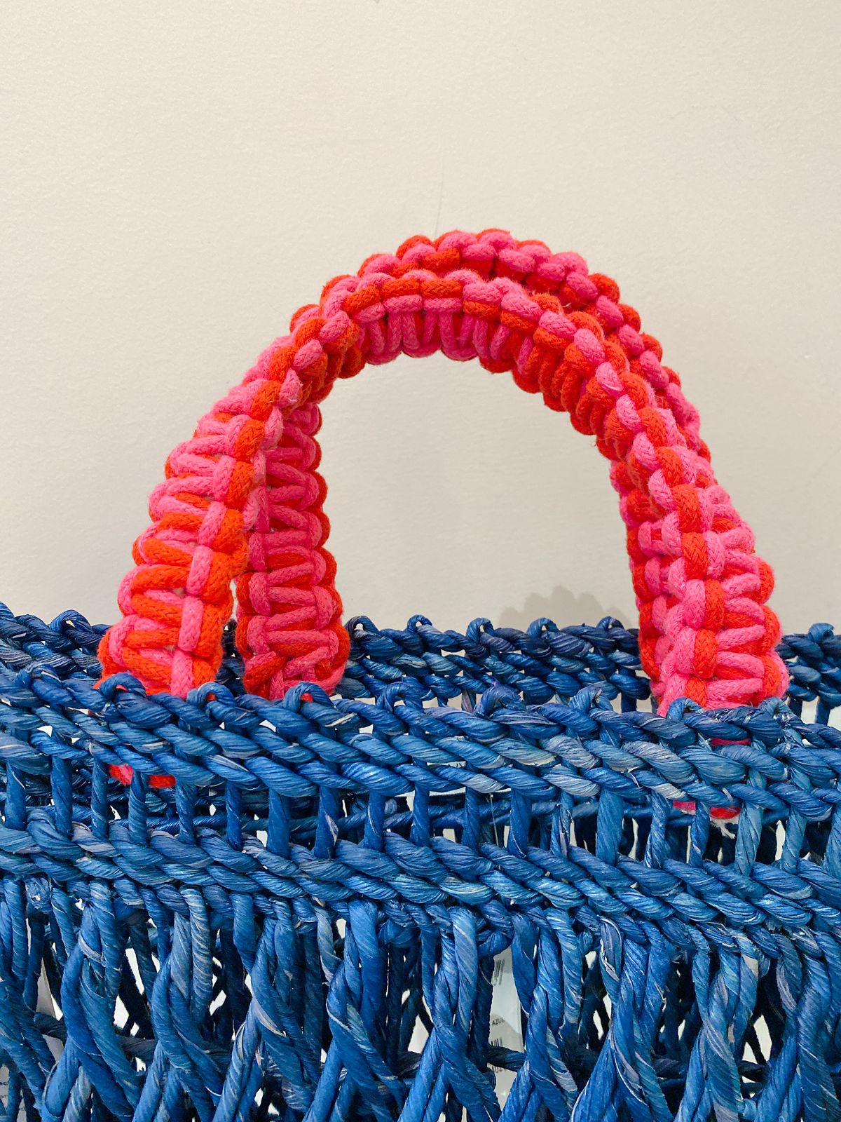 Bolsa palha azul Nannacay