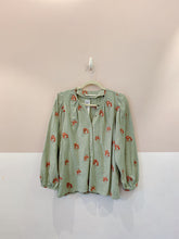 Bata verde floral Maria Filó P