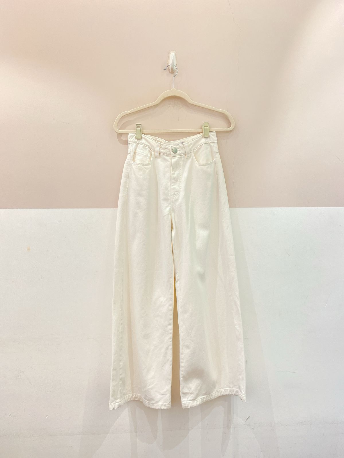 Wide leg sarja branca Luiza Botto 36
