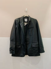 Blazer couro fake preto Zara PP