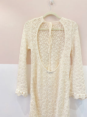 Vestido off crochet manga Zara P