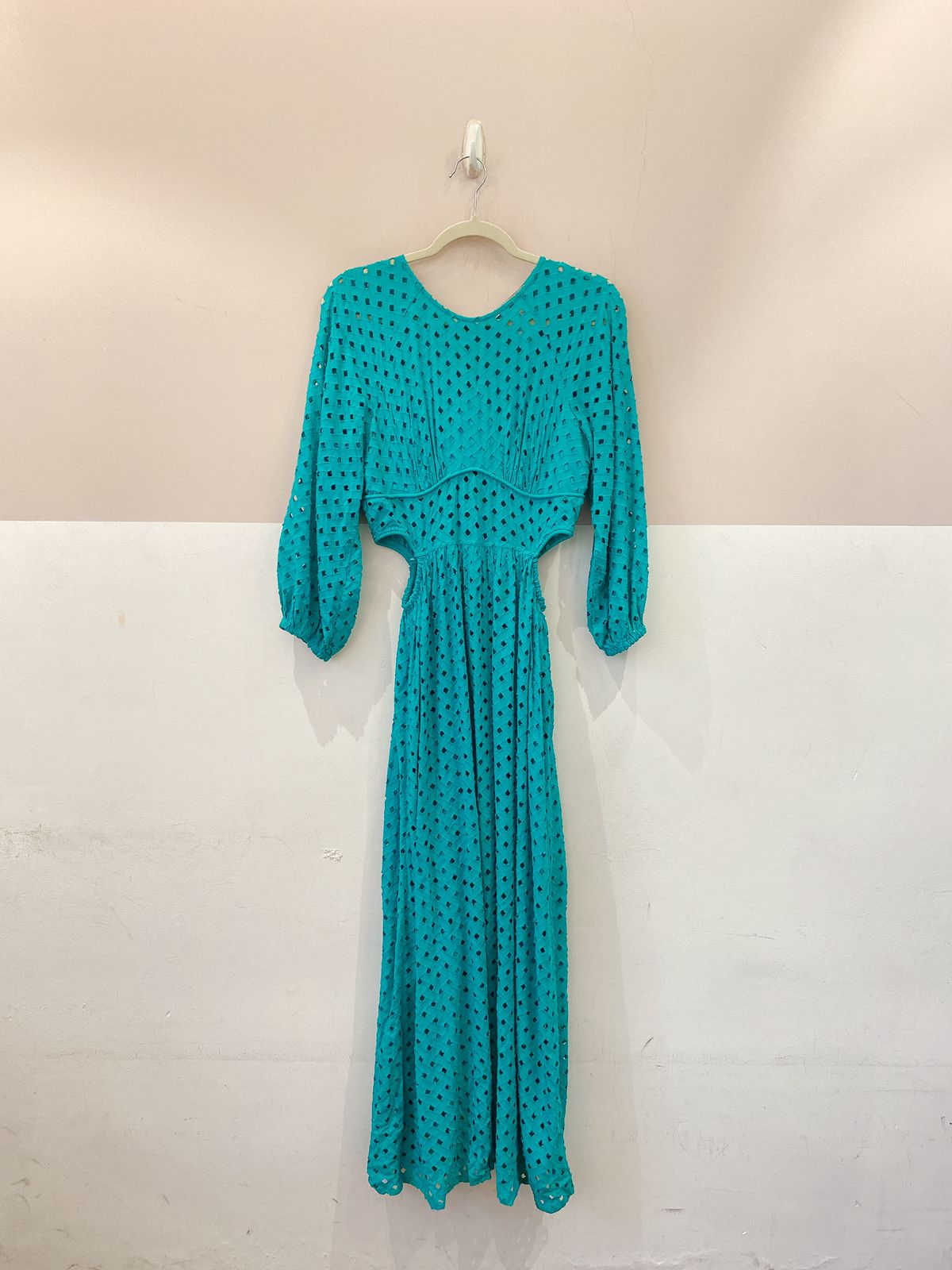 Vestido verde laise recorte Dress To P