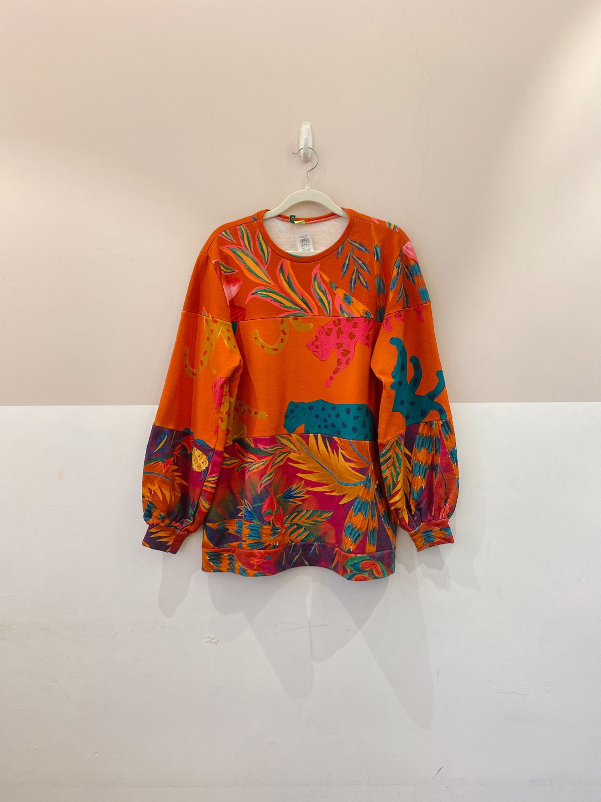 Vestido curto moletom Farm P