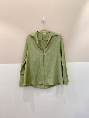 Bata verde tecido Loja 3 P