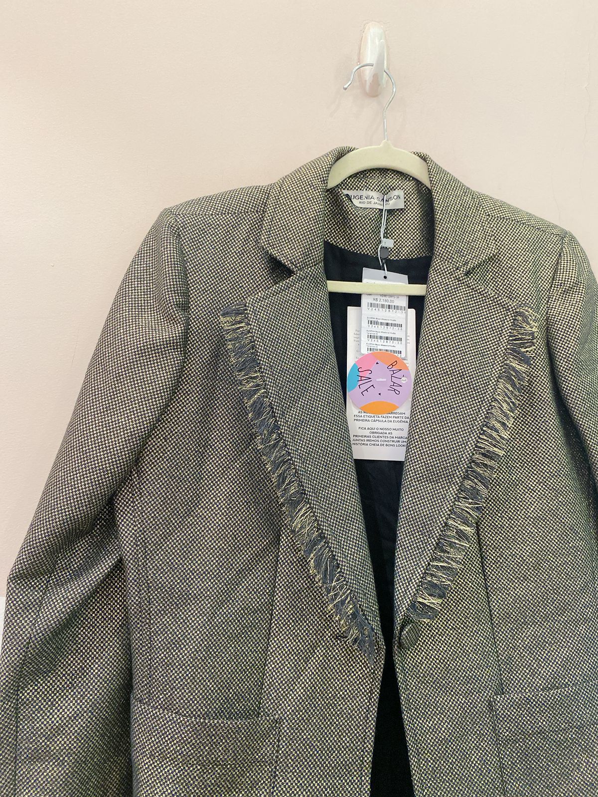 Blazer preto brilhos Eugênia Sanson 38