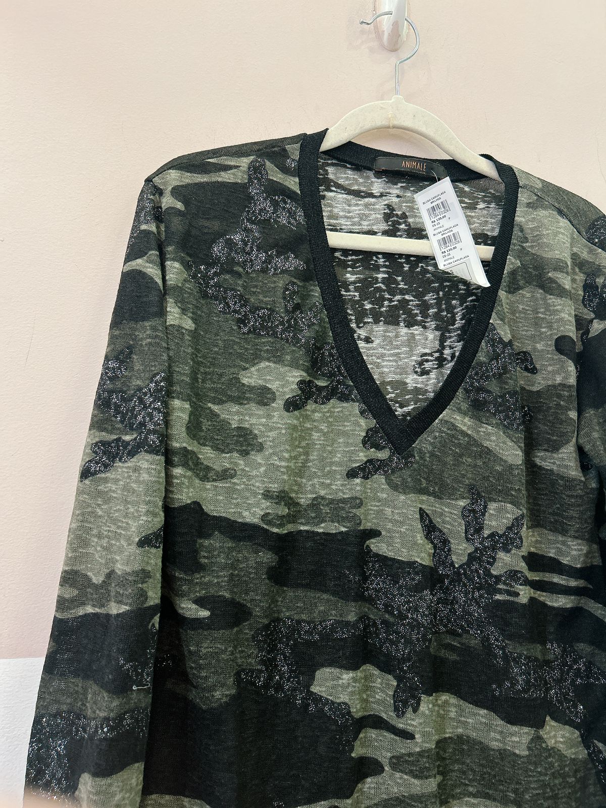 Blusa camuflada brilhos Animale P