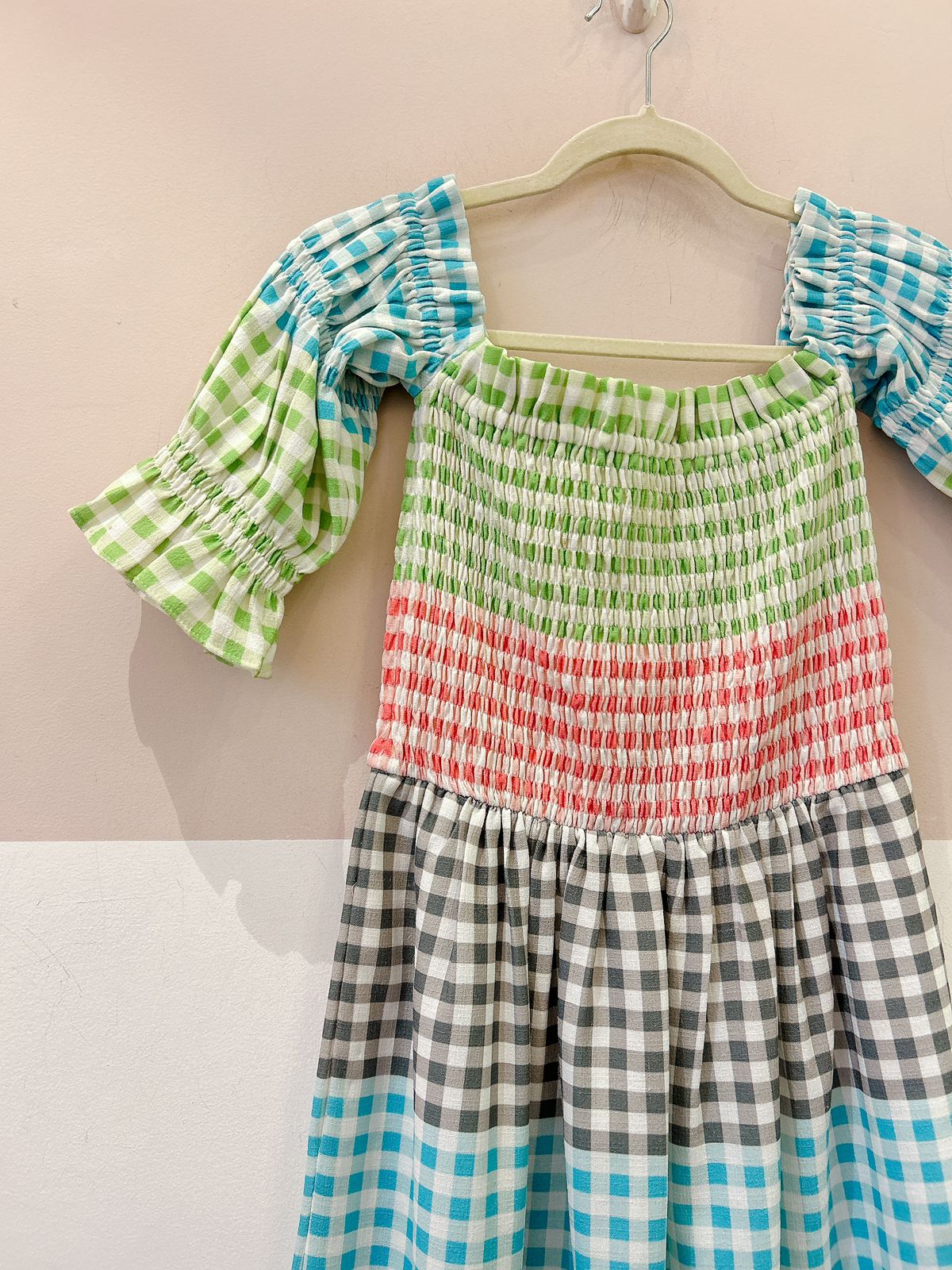 Vestido vichy colorido P