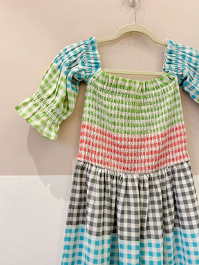Vestido vichy colorido P