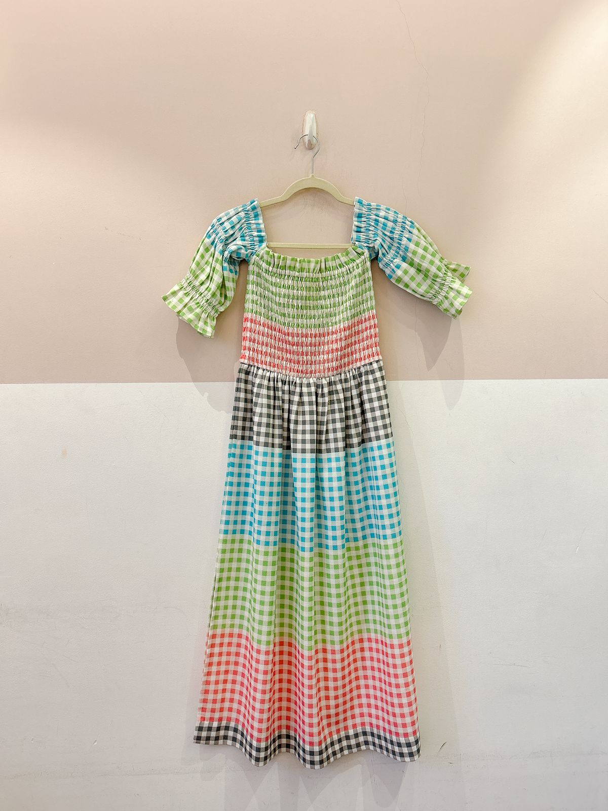 Vestido vichy colorido P