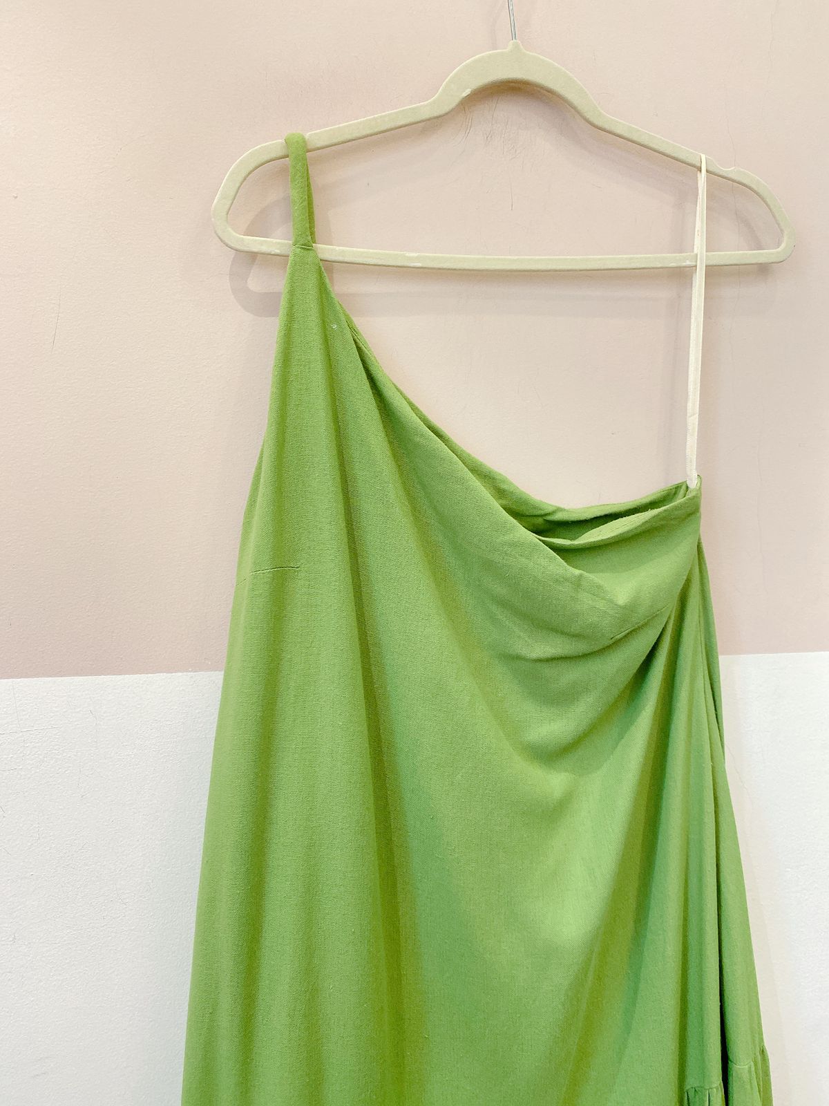 Vestido verde camadas Farm M