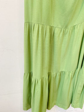 Vestido verde camadas Farm M