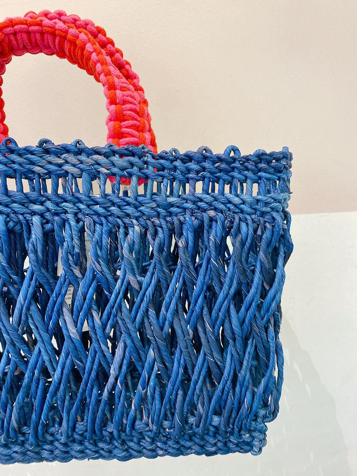 Bolsa palha azul Nannacay
