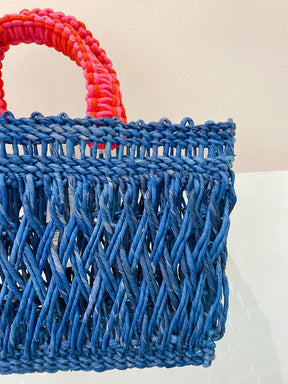 Bolsa palha azul Nannacay