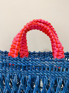 Bolsa palha azul Nannacay