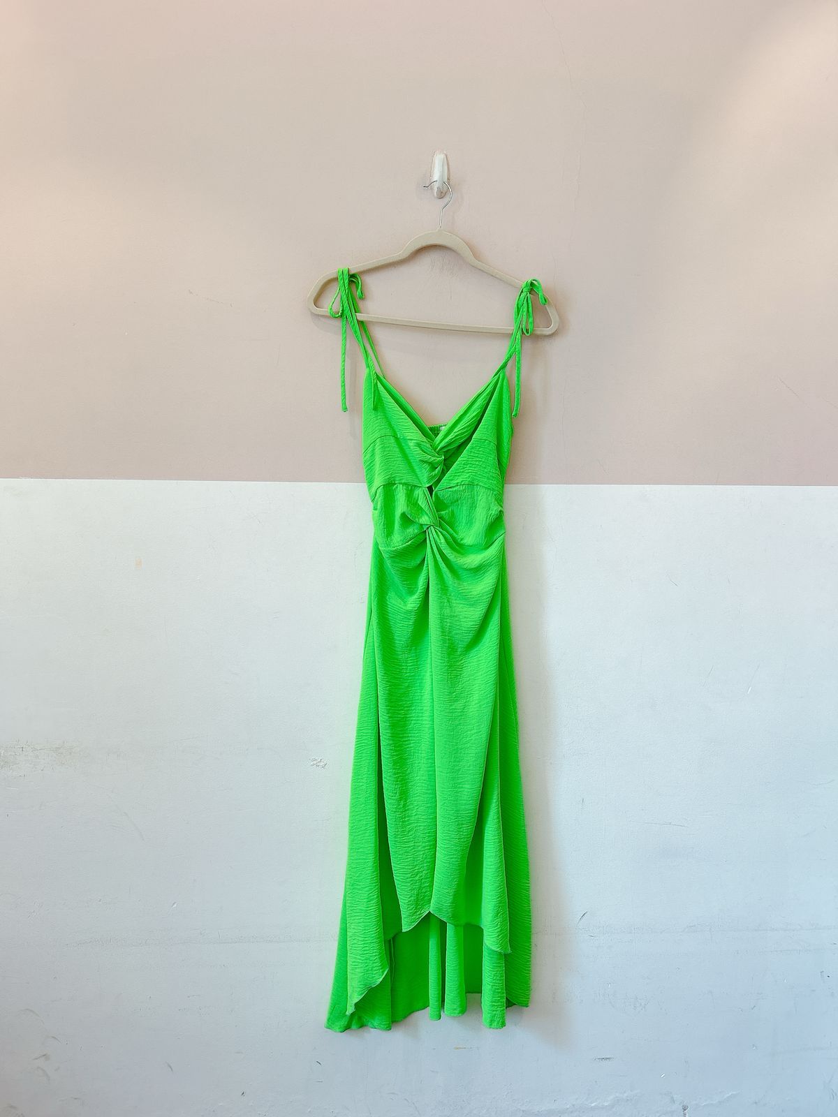 Vestido verde torção Ave Rara M